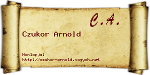 Czukor Arnold névjegykártya