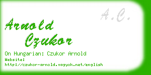 arnold czukor business card